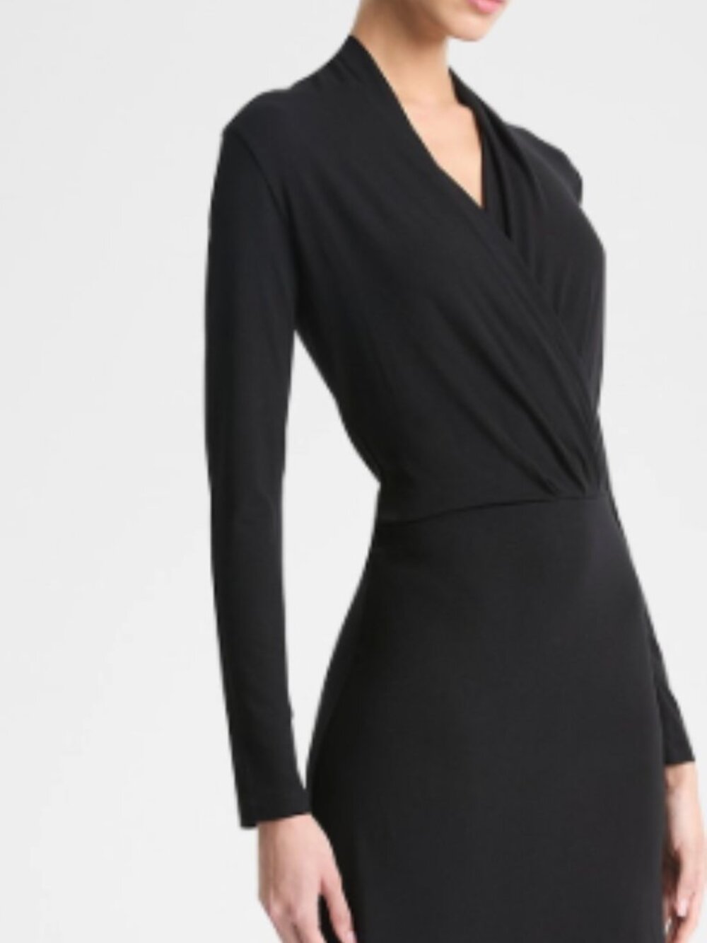 Vince  Long Sleeve Crossover Midi Dress Size M NWT
